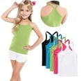 thumbnail image 1 of GigrtiJin 12 Months-13 Years Infant Baby Girls Cotton Bottom Camisole Solid Color Sleeveless Base Casual Tank Tops for Toddler 5 Pack, 1 of 7