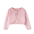 thumbnail image 1 of GigrtiJin 18M-11T Girls One Button Cardigan Long Sleeve Knit Cardigan Cute Cropped Crew Neck Casual Sweaters, 1 of 3