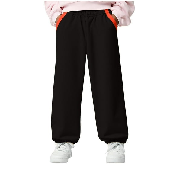 GigrtiJin 2-10 Years Toddler Children's Sweatpants Solid Color Cotton Elastic Waisted Bottom Cinch Jogger Pants Casual Sport Pants