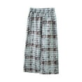 thumbnail image 1 of GigrtiJin 2-12 Years Toddler Kid's Cotton Palazzo Pants Plaid Printed Elastic Waisted Wide Leg Pants Trendy Jogger Pants, 1 of 4