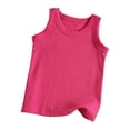 thumbnail image 1 of GigrtiJin 2-13 Years Toddler Children Cotton Base Layer Vest Solid Color Crew Neck Sleeveless Tank Tops Daily Casual Blouse, 1 of 5