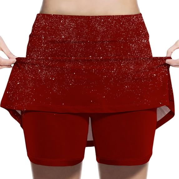 GigrtiJin 2-13 Years Toddler Girls Skort Gradient Color High Waist Running Skirt Casual Sport Skirt for Children