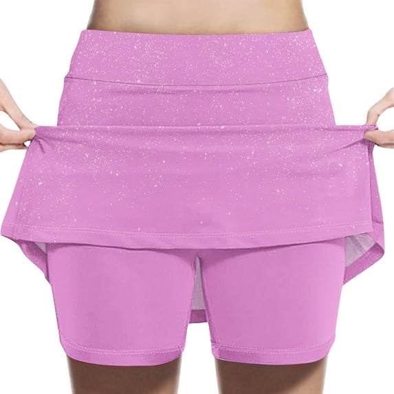 GigrtiJin 2-13 Years Toddler Girls Skort Gradient Color High Waist Running Skirt Casual Sport Skirt for Children