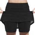 thumbnail image 1 of GigrtiJin 2-13 Years Toddler Girls Skort Solid Color High Waist Running Skirt Casual Sport Skirt for Children, 1 of 6
