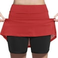 thumbnail image 1 of GigrtiJin 2-13 Years Toddler Girls Skort Solid Color High Waist Running Skirt Casual Sport Skirt for Children, 1 of 6