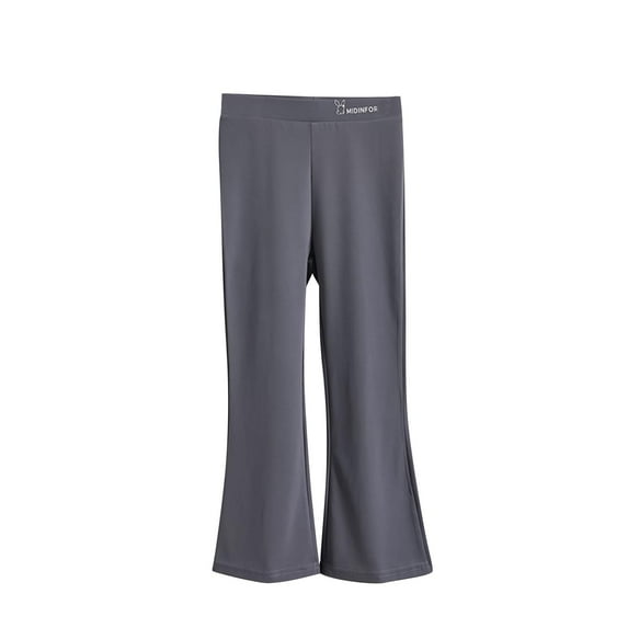 GigrtiJin 2-13 Years Toddler Girls Trendy Flare Pants Solid Color Straight Leg Yoga Pants Casual Gym Pants