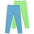 thumbnail image 1 of GigrtiJin 2 Pack Casual Leggings for Toddler Children Solid Color Elastic Waisted Straight Leg Pants 3-12 Years, 1 of 2