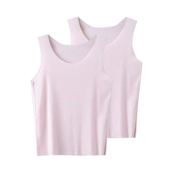 GigrtiJin 2 Piece Toddler Children Tank Tops Solid Color Sleeveless Round Neck Basic Shirt Casual Loose Sport Blouse