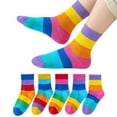 thumbnail image 1 of GigrtiJin 20 Pairs 1-12 Years Infant Boys Girls Cotton Socks Color Block Ribbed Seamless Socks Trendy Breathable for Children, 1 of 7