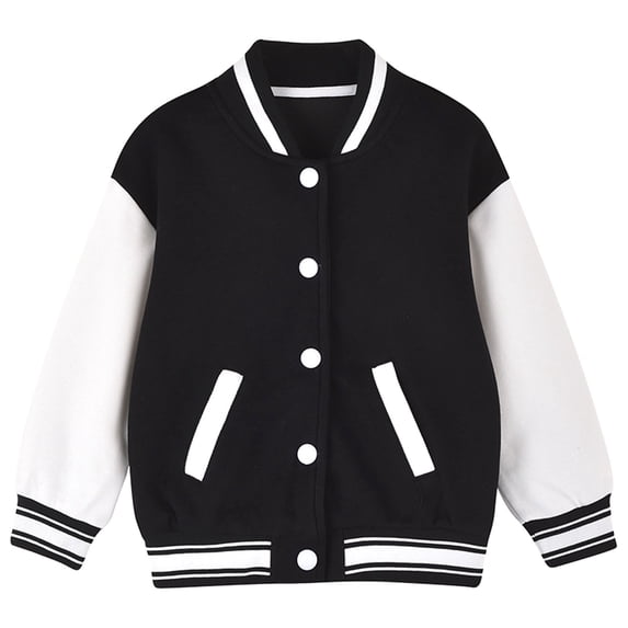 GigrtiJin Kids Girls Boys Jacket Coats Long Sleeves Baseball Sport Athletic Zip up Cardigan Jacket with Pockets