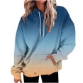 thumbnail image 1 of GigrtiJin Hoodies for Women Gradient Print Plus Size Casual Sweatshirt Drawstring Hooded Pullover Top with Pocket, 1 of 4