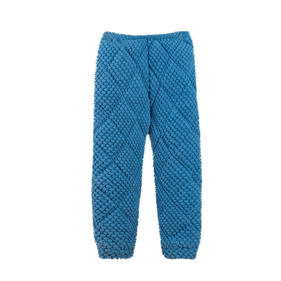 GigrtiJin 3-14 Years Flannel Thermal Pants for Boys Girls Teens Solid Color Quilted Knitted Thicken Casual Pants Winter Homewear Pants