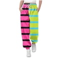 thumbnail image 1 of GigrtiJin 3-14 Years Toddler Sweatpants Color Block Striped Elastic Waisted Drawstring Bottom Cinch Athletic Pants with Pocket, 1 of 6