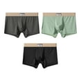 thumbnail image 1 of GigrtiJin 3 Pack Mens Quilted Mesh Underpants Solid Color Full Coverage Pouch Basic Underwear Lightweight Breathable Boxer Briefs, 1 of 2
