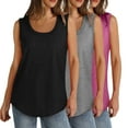 thumbnail image 1 of GigrtiJin 3pc Tank Top for Women Workout Crew Neck Solid Loose Casual Tank Tops Comfy Going out Tops Sports Summer Shirt, 1 of 9