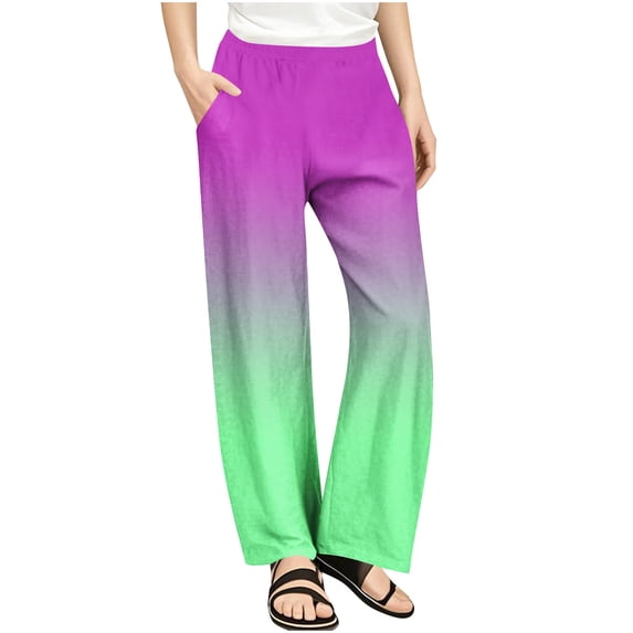 GigrtiJin 4-14 Years Kid Teenager's Casual Workout Pants Gradient Color Elastic Waisted Straight Leg Pants with Pocket
