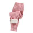 thumbnail image 1 of GigrtiJin 7-16 Years Big Kids Teens Ribbed Fleece Pants Solid Color Elastic Waisted Straight Leg Pants Thermal Leggings, 1 of 7