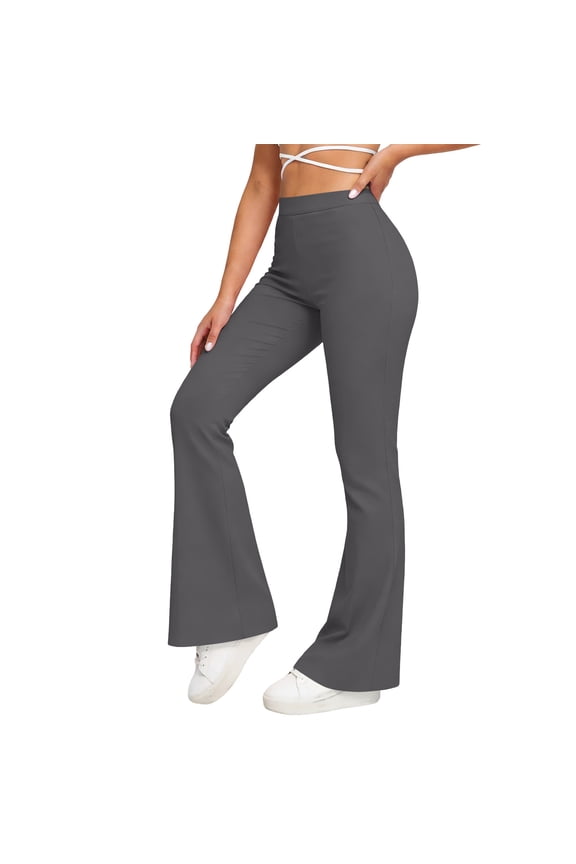 Athletic Pants for Womens Slimming Workout Bell Bottom Pants High Waisted Casual Butt Lift Gym Yoga Legging for Womens