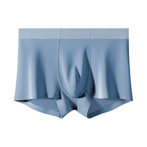 GigrtiJin Big and Tall Cotton Boxer Underwear for Men Solid Color Oversized Mid Cut Seamless Pouch Underpants Comfort Cooling Trunks Briefs