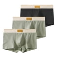 thumbnail image 1 of GigrtiJin Big and Tall Multipack Pouch Boxer Briefs for Men Solid Color Seamless Full Coverage Breathable Cotton Underwear 3 Pack, 1 of 2