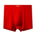 thumbnail image 1 of GigrtiJin Big and Tall Red Breathable Underpants High Rise Seamless Full Coverage Pouch Underwear Plus Size Loose Boxer Briefs, 1 of 4