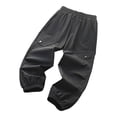 thumbnail image 1 of GigrtiJin Boy's Teenager's Outdoor Sport Pants Solid Color Elastic Waisted Cinch Bottom Casual Pants with Pocket 5-16 Years, 1 of 3