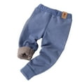 thumbnail image 1 of GigrtiJin Boys Gilrs Cotton Pants Striped Mid Rise Fleece Cinch&nbsp;Bottom Activewear Lightweight Thermal Pants for Toddler 3-11 Years, 1 of 5