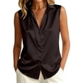 thumbnail image 1 of GigrtiJin Button Down Tank Tops for Womens Satin Collared Sleeveless Button Down Shirts Dressy Casual Loose Tank Tops for Womens, 1 of 5