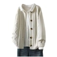 thumbnail image 1 of GigrtiJin Cable Knitted Cardigan Sweater for Women Solid Color Button Down Long Sleeve Tops Fall Winter Thermal Blouse, 1 of 6
