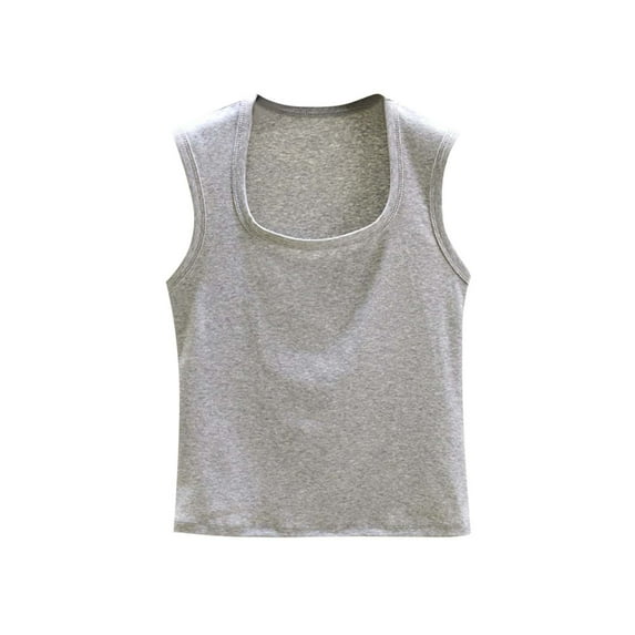 GigrtiJin Casual Loose Tank Tops for Women Solid Color Crew Neck Sleeveless Pajama Shirt Sweatproof Comfortable Sleepwear