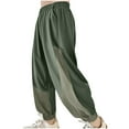 thumbnail image 1 of GigrtiJin Children Teenager's Activewear Pants Color Block Elastic Waisted Cinch Bottom Jogger Pants with Pocket 3-15 Years, 1 of 7