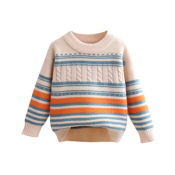 GigrtiJin Children's Cute Knit Sweater Boys Girls Crewneck Long Sleeved Warm Top Comfy Soft Pullover Sweaters