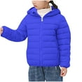 thumbnail image 1 of GigrtiJin Children's Lightweight down Jacket Long Sleeved Hooded Zip up Cotton Jackets Solid Color Casual Warm Coat, 1 of 6