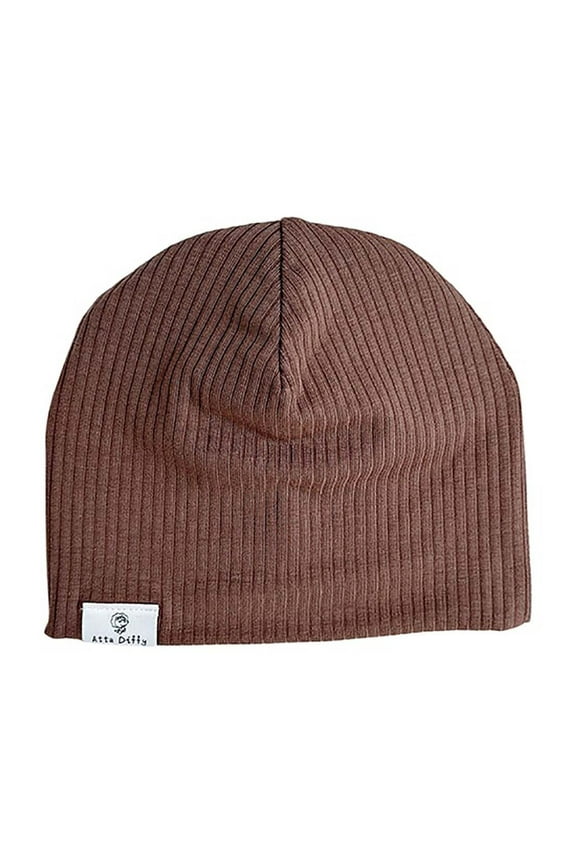 Children's Ribbed Kitted Hats Solid Color Pullover Earproof Casual Hats Thermal Cute Hats