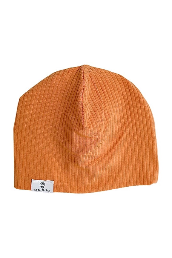 Children's Ribbed Kitted Hats Solid Color Pullover Earproof Casual Hats Thermal Cute Hats