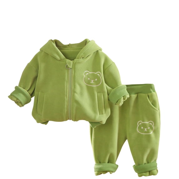 GigrtiJin Children's Winter Suits Boys and Girls Long Sleeve Jackets and Pants Winter Velvet Two-Piece Outfits Sets