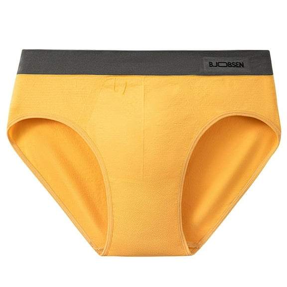 GigrtiJin Cotton Briefs for Men Solid Color Mid Rise No Show Invisible Underpants Comfort Breathable Underwear