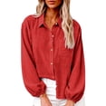 thumbnail image 1 of GigrtiJin Cotton Button Down Shirts for Womens Long Sleeve Collared Loose Blouses Dressy Casual Work Button up Shirts with Pockets, 1 of 7