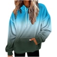thumbnail image 1 of GigrtiJin Flannel Pullover Casual Sweatshirt for Women Gradient Color Drawstring Long Sleeve Pocket Tops with Hood Winter Thermal Hoodies, 1 of 5