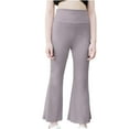 thumbnail image 1 of GigrtiJin Girls Casual Flare Leggings High Waisted Yoga Bootcut Pants Solid Color Full Length Bell Bottoms Pant, 1 of 5