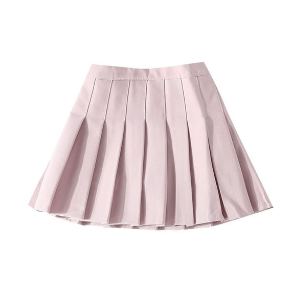 GigrtiJin Girls Children's Tennis Skirt Solid Color Cotton Pleated Skirt Casual Sport Half Skirt 4-15 Years for Kids