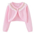 thumbnail image 1 of GigrtiJin Girls Kids Cardigan Sweaters Coats Toddler Baby Long Sleeves Button Solid Color Cover up Cropped Tops Coats, 1 of 7