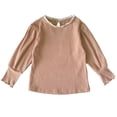 thumbnail image 1 of GigrtiJin Girls Long Sleeve Pullover Tops Cute Crewneck Casual Solid Color Blouses Spring Comfy Soft Shirts, 1 of 3