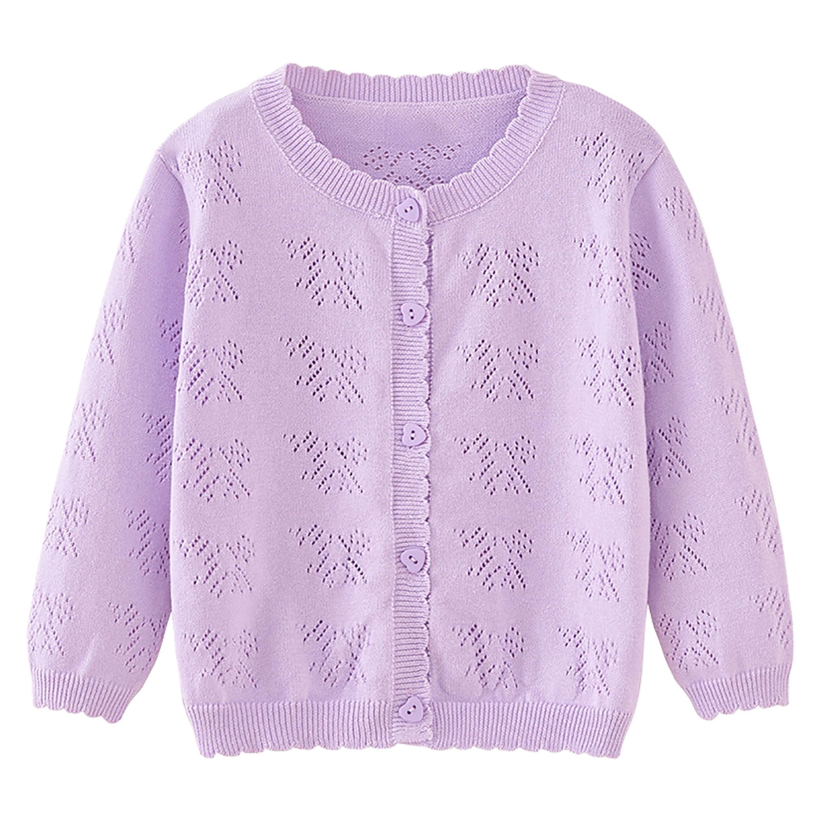 Winter and Autumn Baby Kids Solid Color Long Sleeves Single Breasted Knitted Cardigan