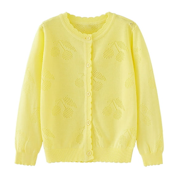 GigrtiJin Infant Baby Girls Cardigan Sweater Long Sleeve Button down Knitting Coat Solid Color Cute Comfy Sweater Jacket