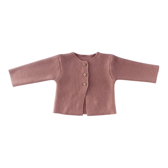 GigrtiJin Infant Baby Sweater Jacket Toddler Kids V-Neck Solid Color Button down Long Sleeved Casual Cardigan Sweaters