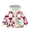 thumbnail image 1 of GigrtiJin Kids Boy Girl Hooded Jacket Fall Winter Fleece Lined Cute Coat Fashion Zip up Comfy Warm Outwear Coats, 1 of 1