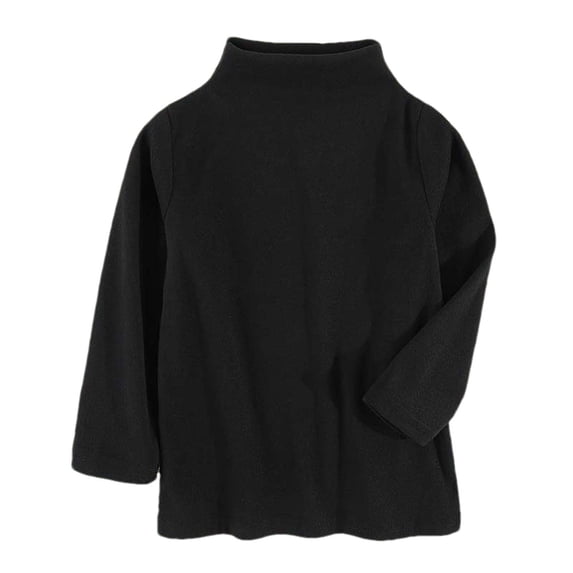 GigrtiJin Kids Long Sleeve Shirts Mock Neck Pullover Basic Shirts Girls Fall Winter Warm Casual Lightweight Undershirts