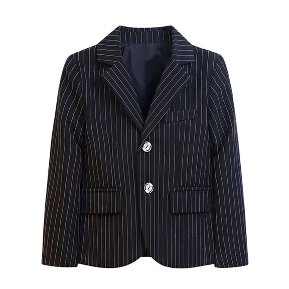 GigrtiJin Kids Suit Jacket Striped Lapel Button Down Long Sleeve Blazer Formal Dressy Tops 2-15 Years