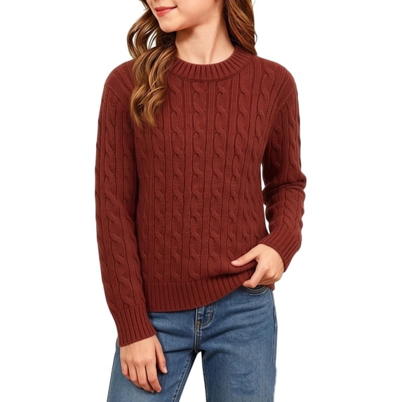 GigrtiJin Knit Sweaters for Boys Girls Fall Winter Long Sleeve Sweaters Kids Round Neck Pullover Sweaters 0-13 Years